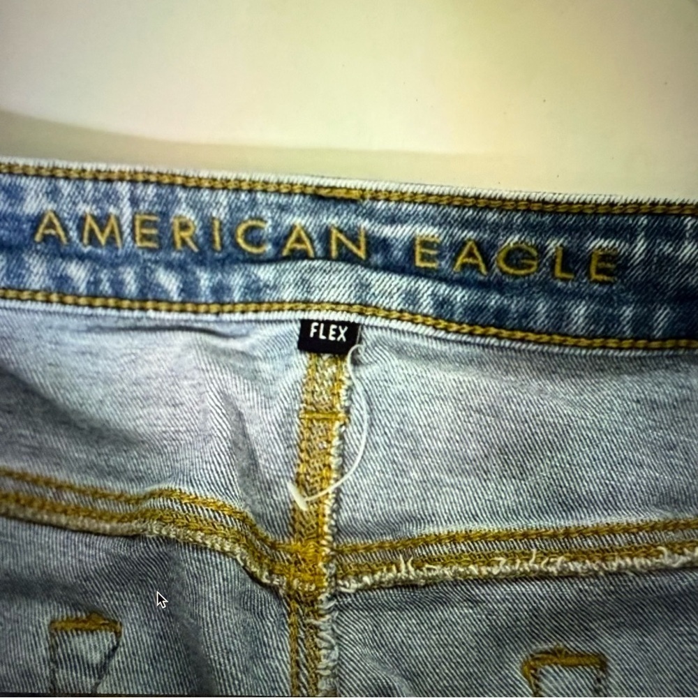 American Eagle distressed men’s tall jeans size 36 waist relaxed y2k - Picture 5 of 7